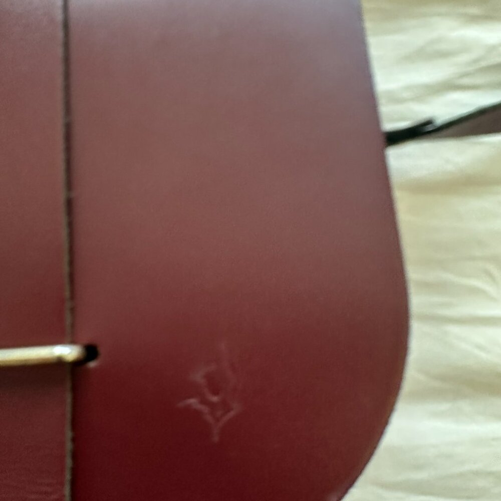 Cambridge Satchel Company Burgundy Leather Crossbody Saddlebag Bag - Picture 5 of 7